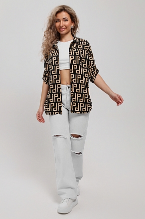 Женская рубашка 53029 / темно-синий