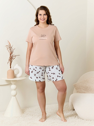 Женская пижама Рельеф-3 П-507 / бежевый