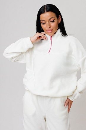 Женский костюм с брюками 2076 / Молочный