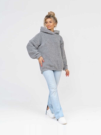 Женская толстовка мод.1770/4 (оверсайз) / Светло-серый