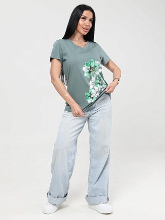 Женская футболка Вейгела / хаки