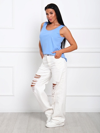 Женская майка Асса / серо-голубой