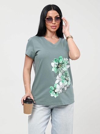 Женская футболка Вейгела / хаки