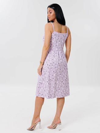 Женский сарафан С-75(К) / Лиловый (цветы)