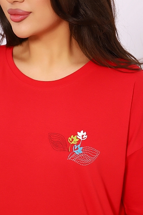 Женский костюм Листья 623 / Красный