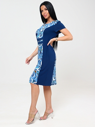 Женское платье Грация ПлВ-210 / Голубые овалы