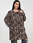 Женский кардиган МАКСИ КрФ-400 / Леопард черный