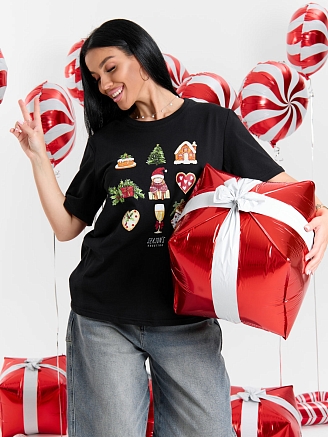 Женская футболка мод.2083/2 / Черный