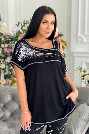 Женская туника 9042 / черный