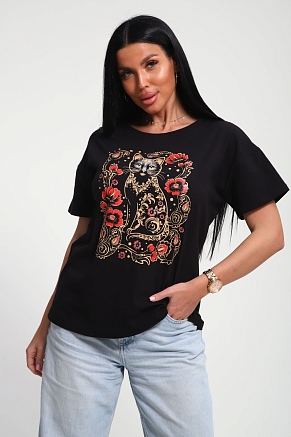 Женская футболка 85656 / черный