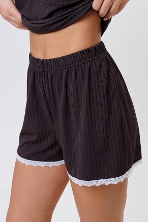 Женский костюм с шортами 2267/3 / Коричневый