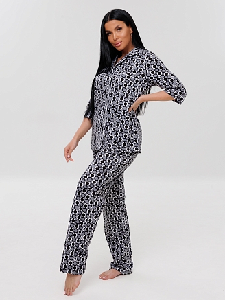 Женский костюм К-132(К) / Серый (круги)