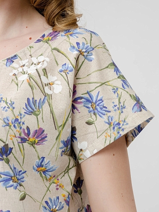 Женское платье "Кострома 2" 1921-П/л / Синий (василек)