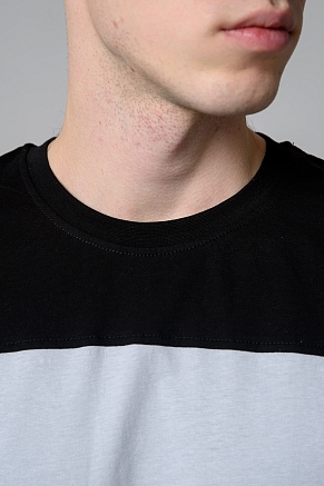 Мужская футболка 14482 / серый+черный