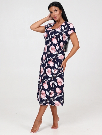 Женский халат ХК-548 / Крупные пионы