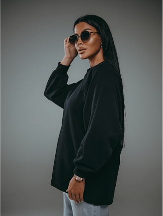 Женский свитшот Символ / Черный