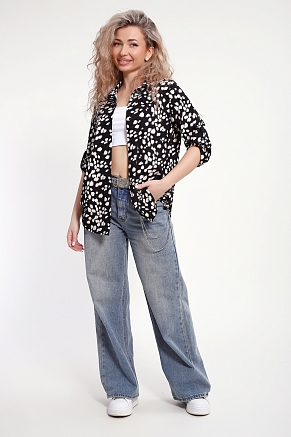 Женская рубашка 37011 / черный