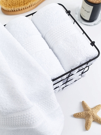 Полотенце махровое г/к Узбекистан 460 гр/м2 / 024-белый