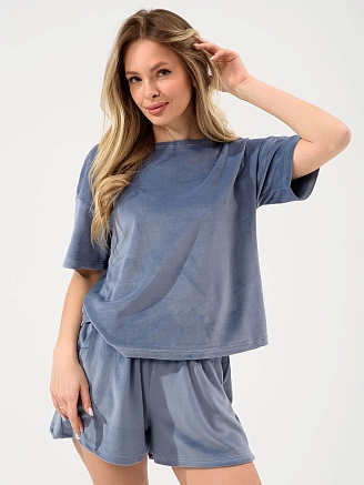 Женский костюм "Милана" (шорты) 2158-В / Индиго