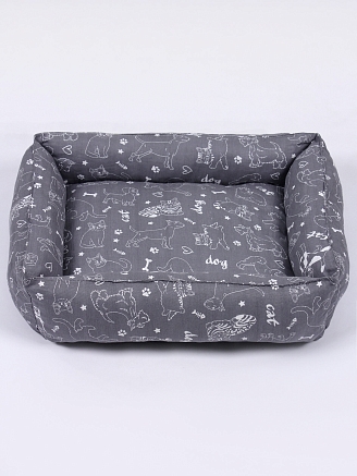 Лежанка для животных мелких пород арт. LDZ / Графит + графит