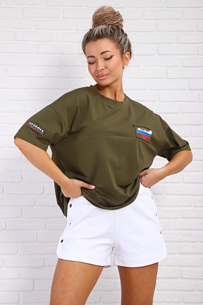 Женская футболка 84305 / хаки