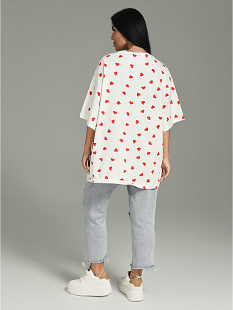 Женская футболка Ирбис / Сердца