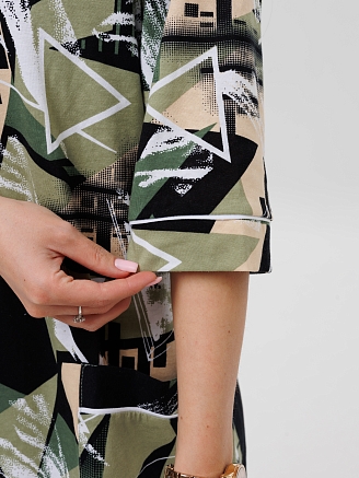 Женский халат Х-74(К) / Хаки (геометрия)