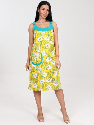 Женский сарафан Матрешка-2 СК-2206 / Ромашки на желтом