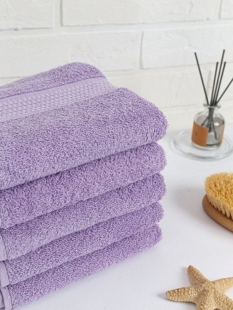 Полотенце махровое г/к Узбекистан 460 гр/м2 / 805-насыщ.сирень