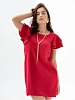 Женское платье-футляр 2-й волан / красный №7