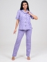 Женская пижама с брюками Леди КК-61 / Корона на сирени