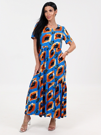 Женское платье макси ПлШ-455 / Бирюза