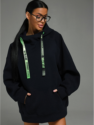 Женское худи Камелия / Синий заяц