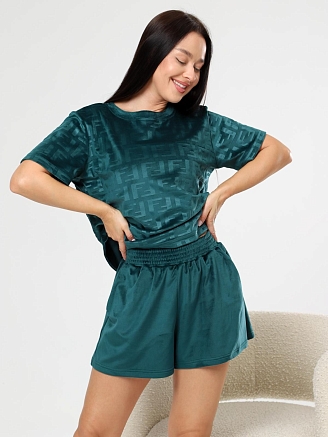 Женский костюм Феличита-Жаккард / изумруд