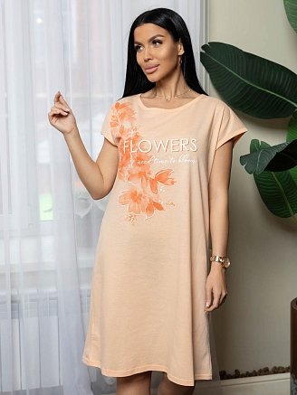 Женская ночная сорочка мод.1805/10 / Персиковый