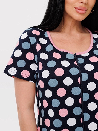 Женский халат Х-156(К) / Серый (горох)