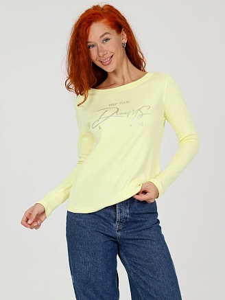 Женский лонгслив Флоп / желтый