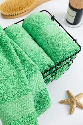 Полотенце махровое г/к Узбекистан 460 гр/м2 / 601-салатовый