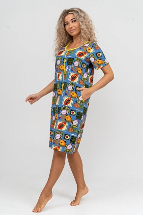 Женский халат 37007 / голубой