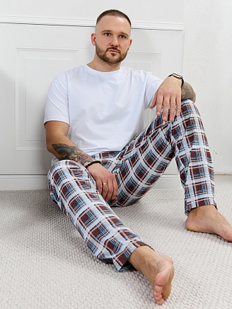 Мужские брюки Тор-1.1 / клетка разноцветная