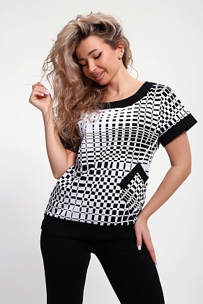 Женский костюм Телец / бело-черный