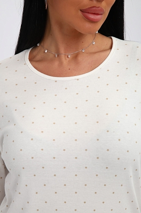 Ночная сорочка из интерлока Соня / Молочный