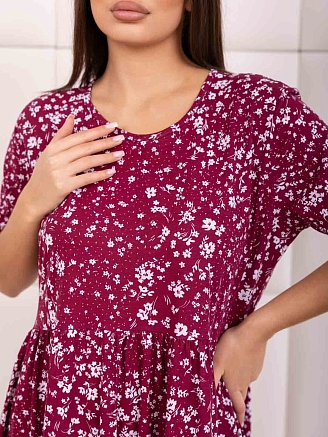 Женское платье мод.1872/20 / Бордовый