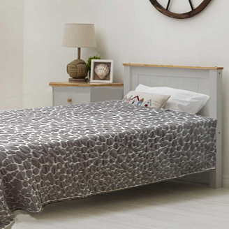 Плед вязаный 012ПВ4 / Темно-бежевый