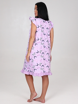 Женская сорочка БАБОЧКА НК-502 / Лила