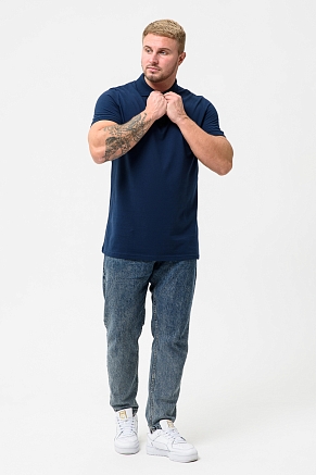 Футболка-поло мужская 14401 / темно-синий