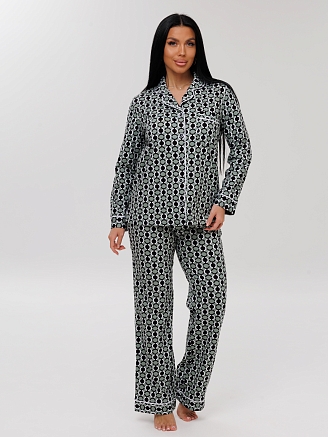 Женский костюм К-94(К) / Серо-зеленый (круги)