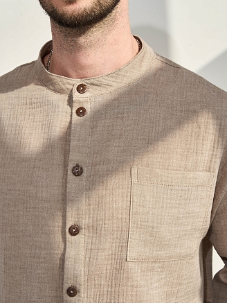 Мужской костюм "Эко-Муслин"(шорты) 2469-Мус / Мокко