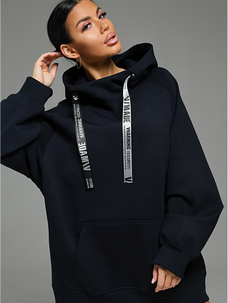 Женское худи Камелия / Синий единорог