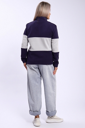 Женская толстовка КолорБлок 654 / Синий